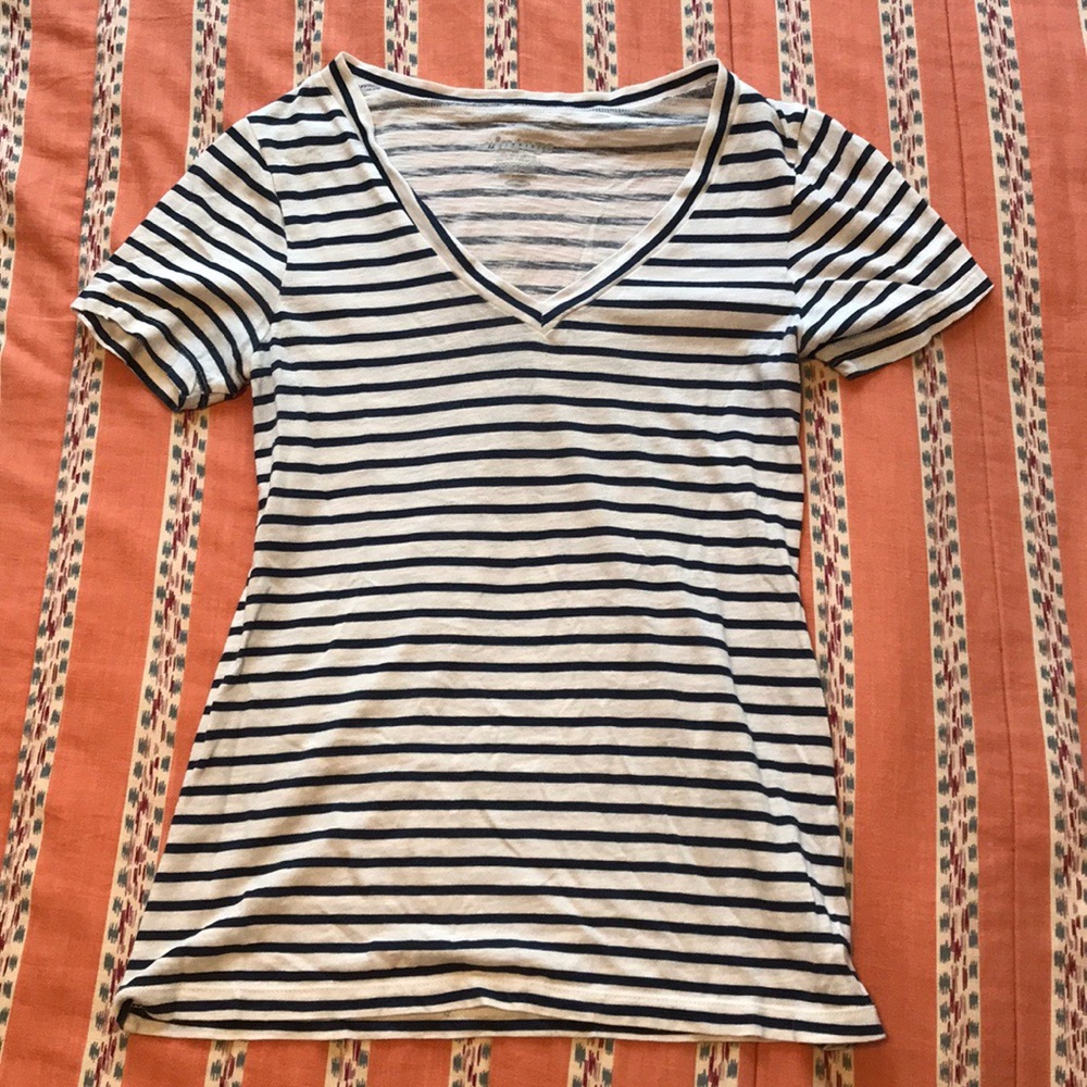 Women’s striped v-neck